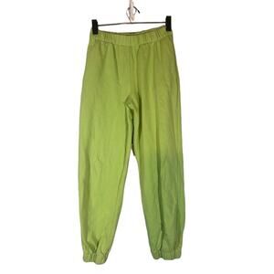Brandy Melville Green Elastic Waist Jogger Pants Casual Athletic Lounge Women XS